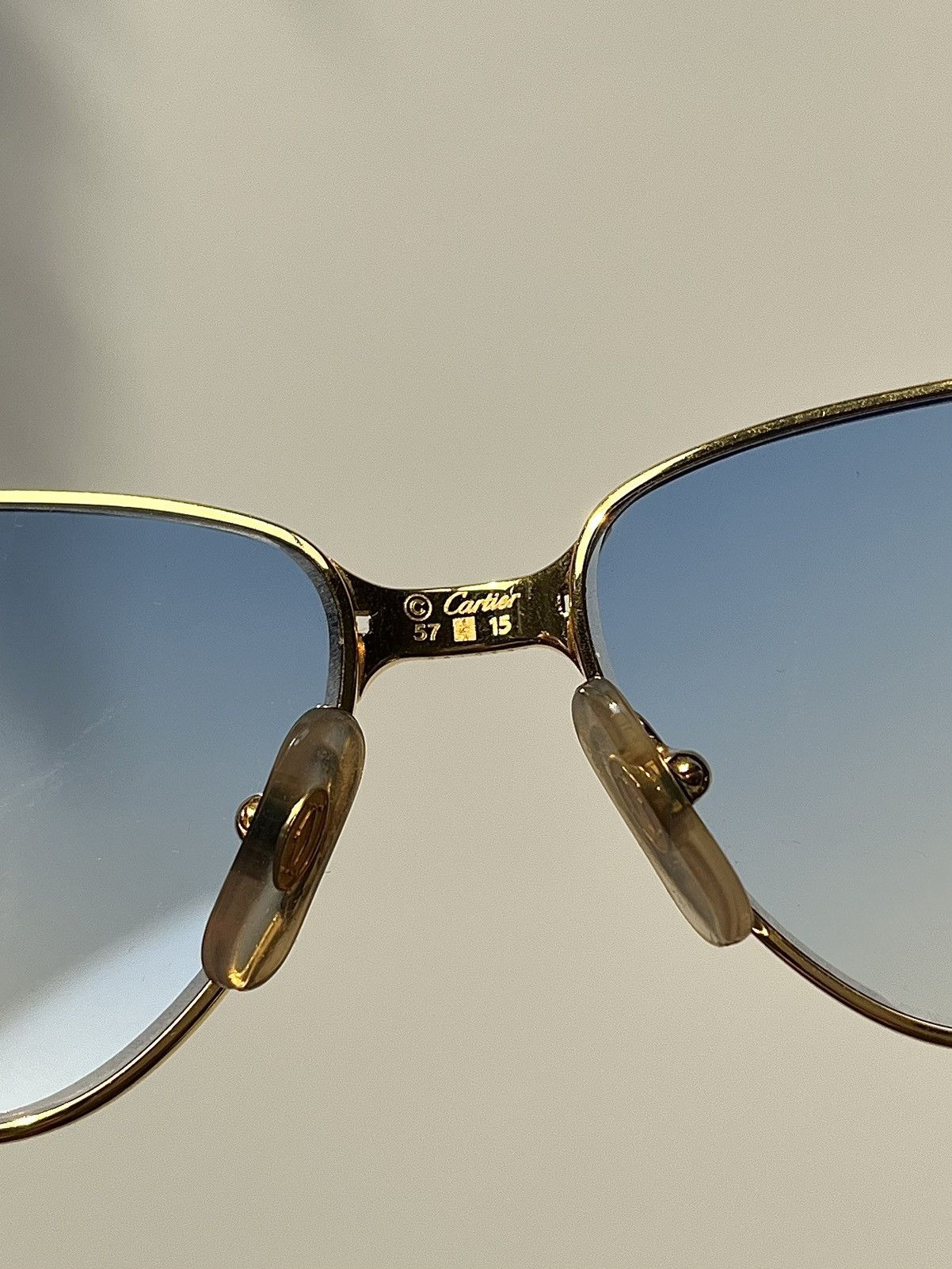 Cartier ★0% TAX★ 18K GP CARTIER PANTHER WINDSOR SUNGLASSES CHROME Size ONE SIZE - 5 Thumbnail