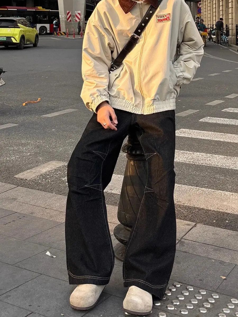 Retro minimalist micro flared jeans
