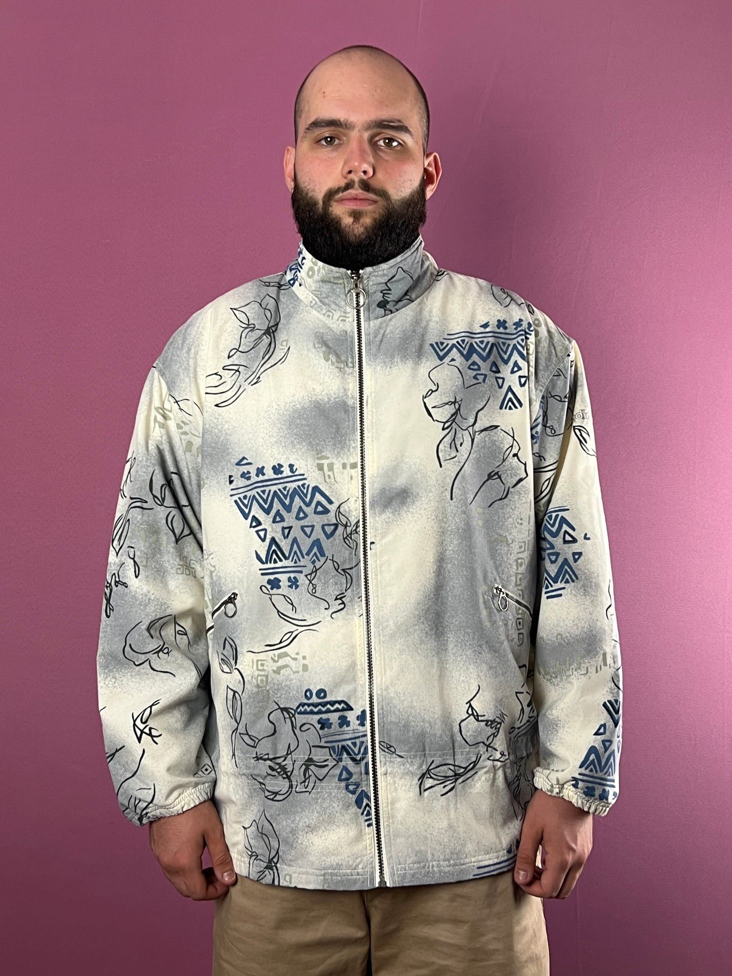 Adidas × Vintage Adidas Originals Vintage Men's Abstract Windbreaker Jacket-L Size US M / EU 48-50 / 2 - 2 Thumbnail
