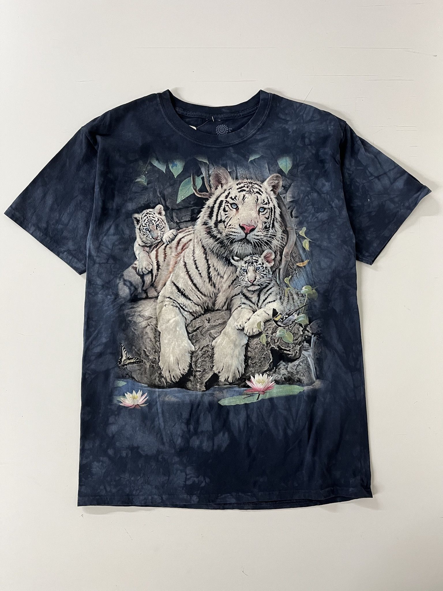 Liquid Blue Vitnage Y2K White Tiger Cubs Tie Dye Tee Shirt Size Large Size US L / EU 52-54 / 3 - 1 Thumbnail