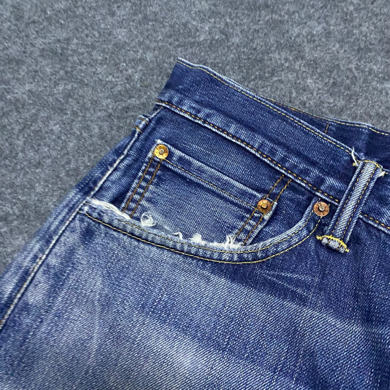 If Six Was Nine 💥Vintage Levis 503 Distressed Denim Kurt Cobain Style Size US 33 - 8 Thumbnail