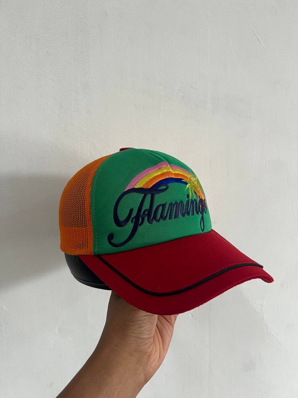 If Six Was Nine Flamingo Embroidery Trucker Hat Size ONE SIZE - 1 Thumbnail