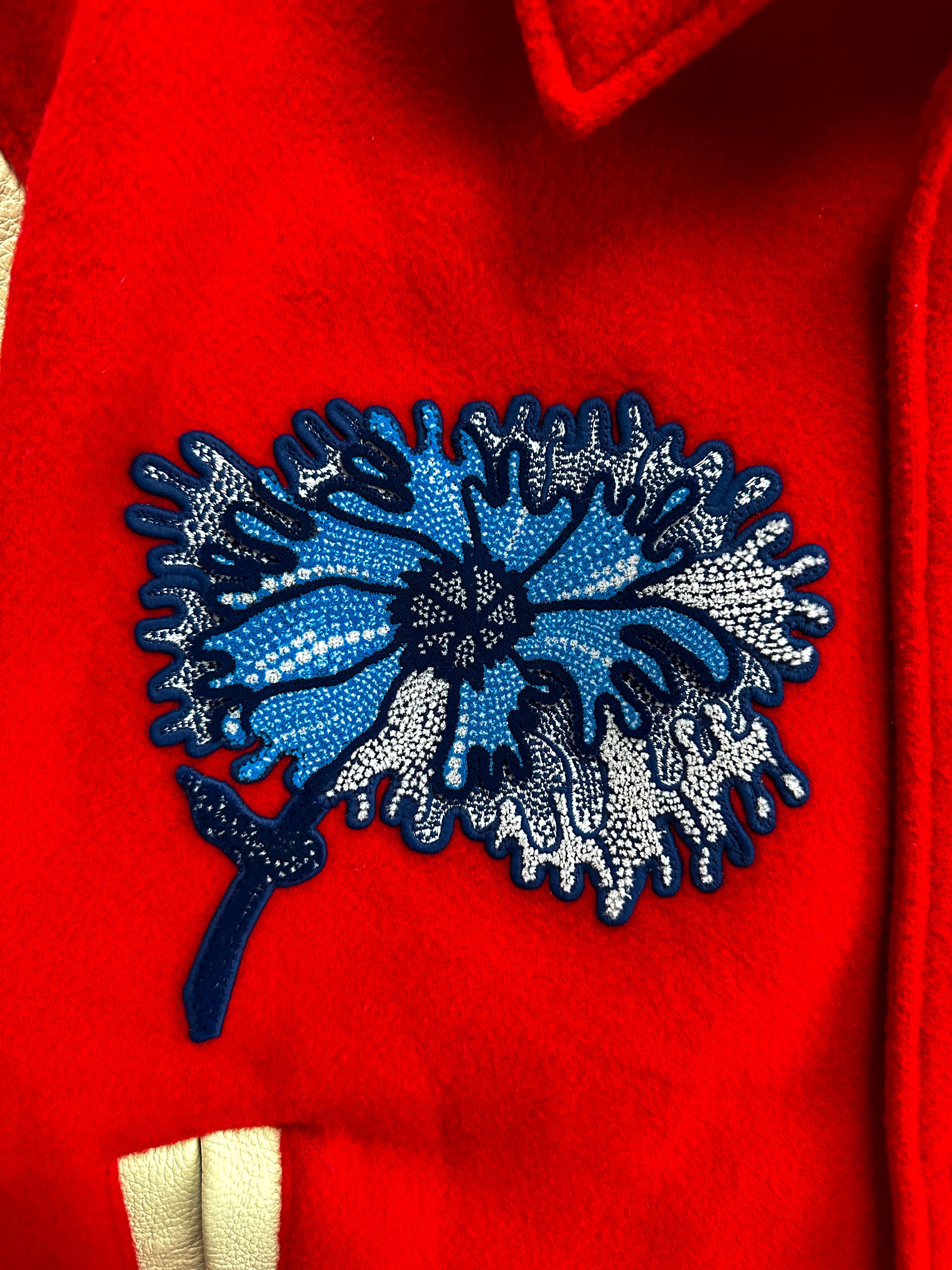 Louis Vuitton Louis Vuitton Yayoi Kusama Red & White Varsity Jacket Size US XXL / EU 58 / 5 - 4 Thumbnail