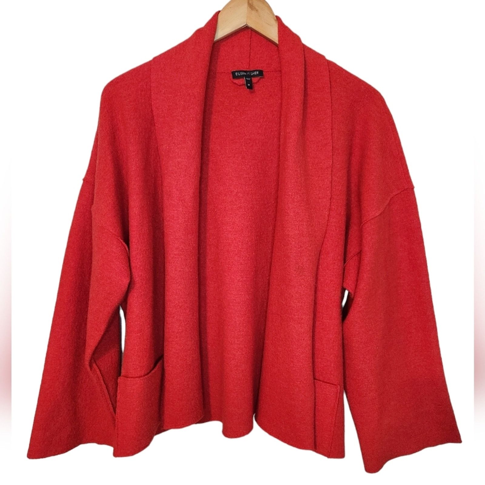 Eileen Fisher Eileen Fisher 100% Merino Wool Open Boxy cardigan Medium Size M / US 6-8 / IT 42-44 - 1 Thumbnail