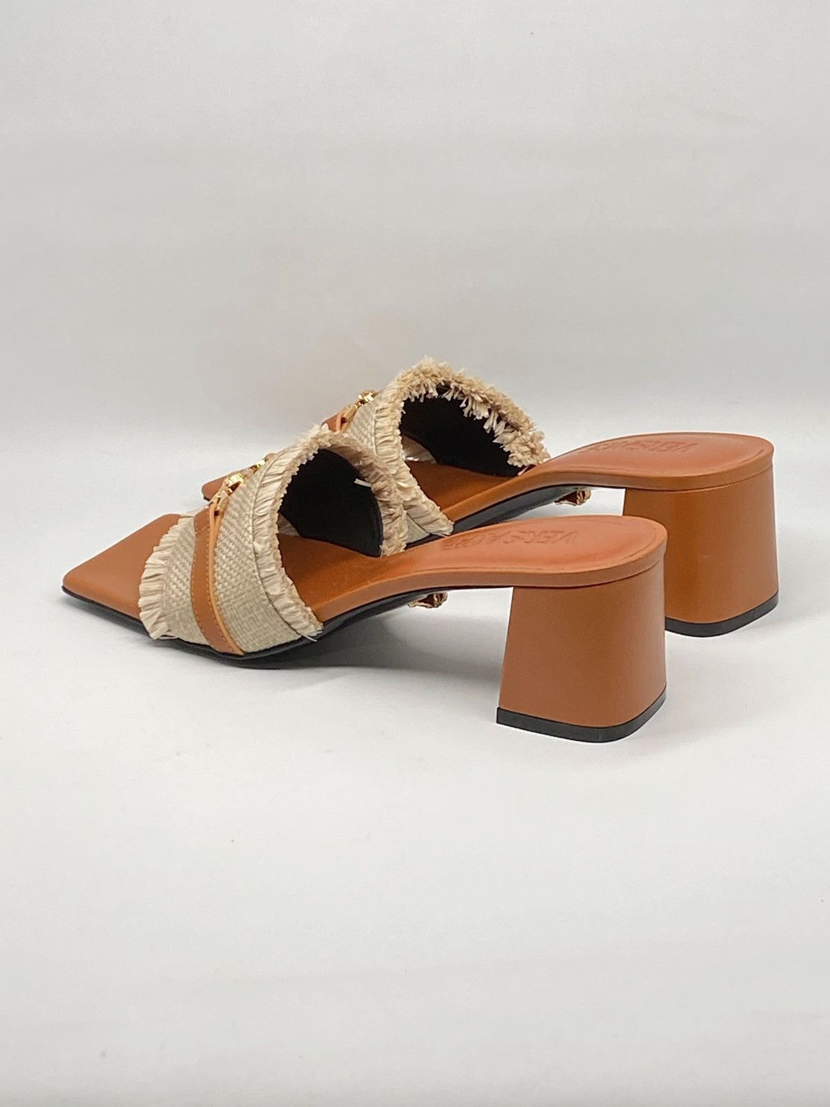 Versace Versace Medusa '95 55MM Raffia Mules Size US 7 / IT 37 - 8 Thumbnail