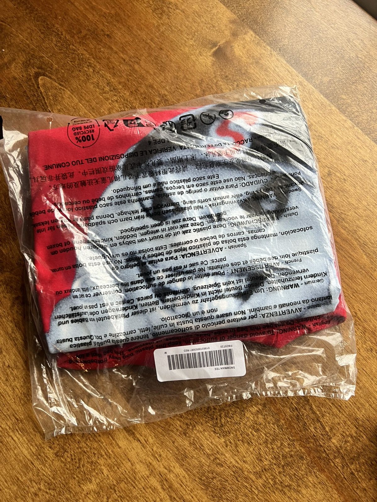 Supreme Supreme Snowman Tee Red FW25 Size US M / EU 48-50 / 2 - 4 Thumbnail