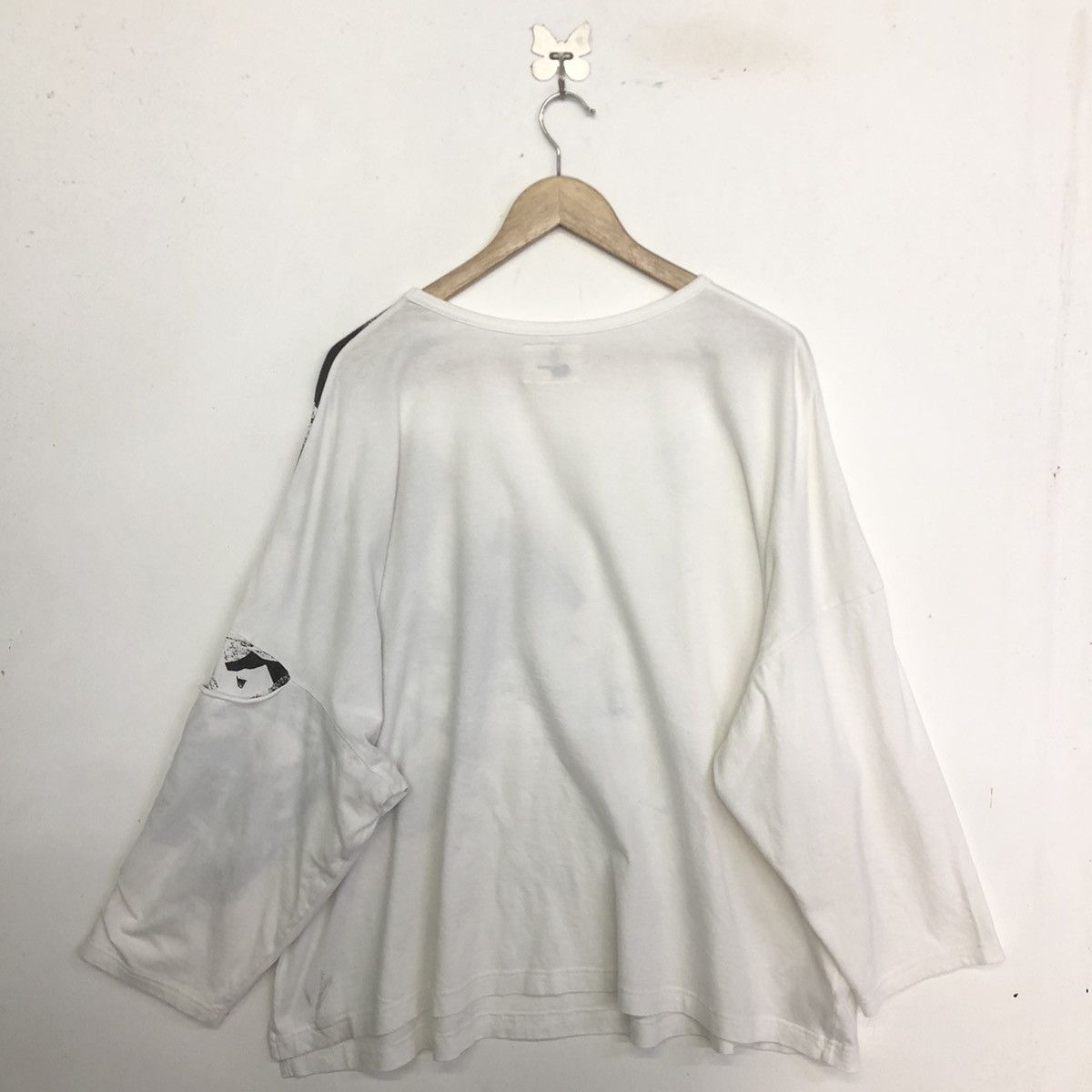 Yohji Yamamoto B Yohji Yamamoto "BEAST" DOLMAN DOUBLE LAYERED SLEEVE TEE Size US L / EU 52-54 / 3 - 8 Thumbnail