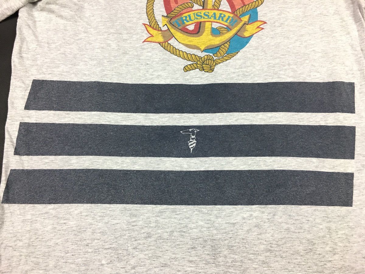 Trussardi × Vintage Vintage 90s Trussardi Big Anchor Logo Printed Tee Size US L / EU 52-54 / 3 - 4 Thumbnail
