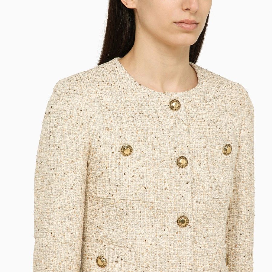 Tagliatore o1d2blof1024 Single-Breasted Jacket With Buttons In Beige Size M / US 6-8 / IT 42-44 - 4 Thumbnail