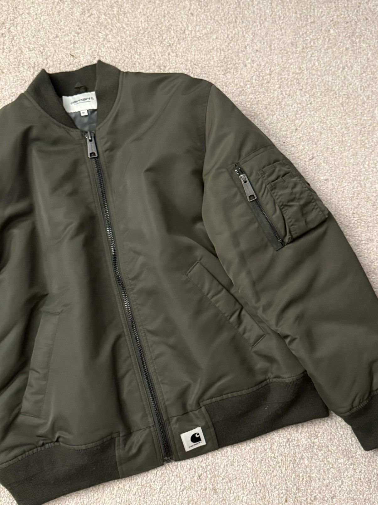 Carhartt Wip Carhartt Wip Khaki Olten Bomber Jacket Size US M / EU 48-50 / 2 - 1 Thumbnail