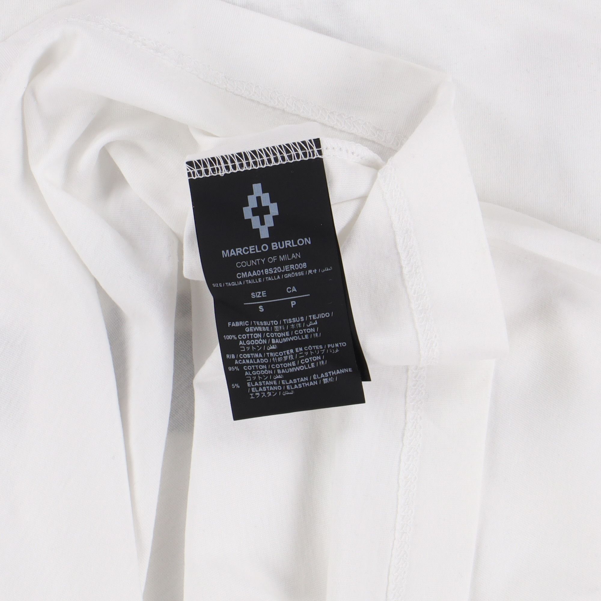 Marcelo Burlon White Confidencial Embroidered Cross T-Shirt Size US S / EU 44-46 / 1 - 7 Thumbnail
