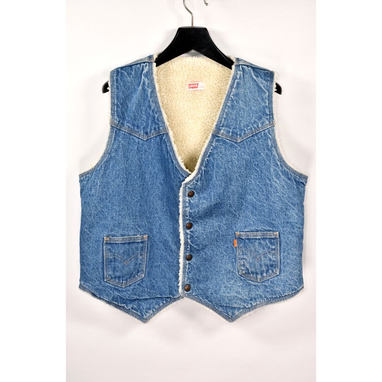 Levi's VINTAGE Levi's Vest Denim Western Lined Orange Tab XS XL? Size US XL / EU 56 / 4 - 6 Thumbnail