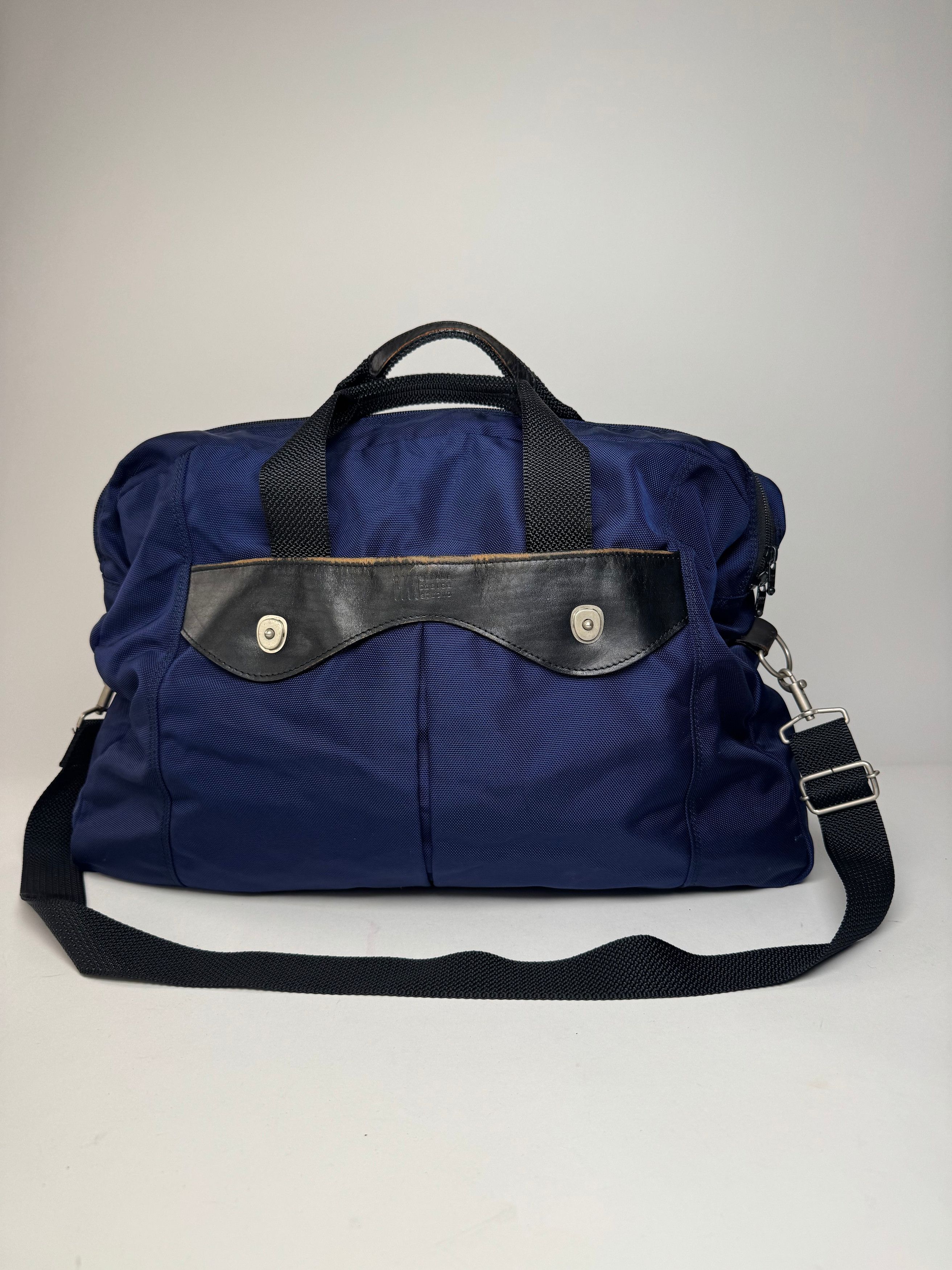 Issey Miyake Vintage 2Way Duffel Bag Blue Black Size ONE SIZE - 1 Thumbnail