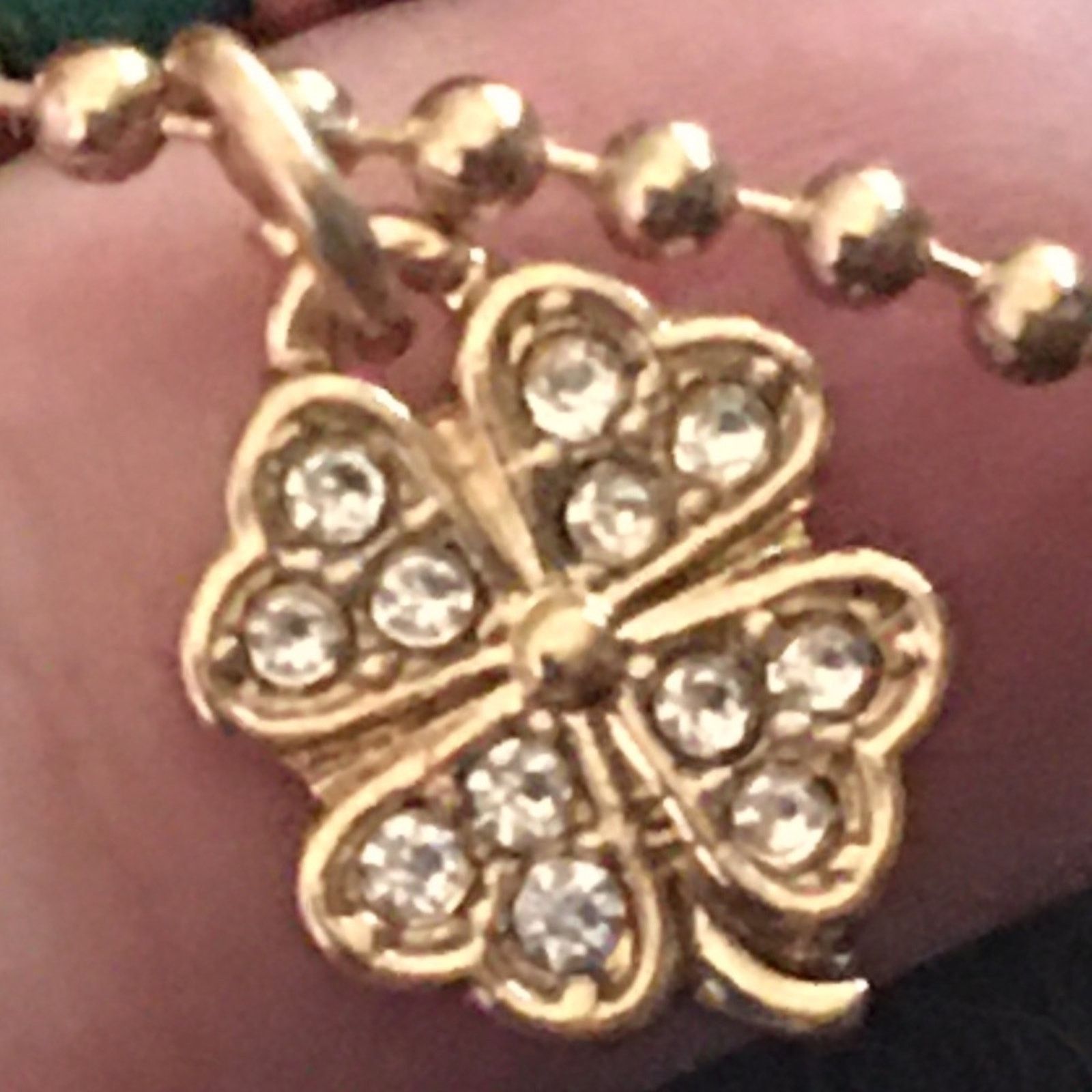 Jewelry Vintage Avon crystal four leaf clover bracelet Size ONE SIZE - 7 Thumbnail