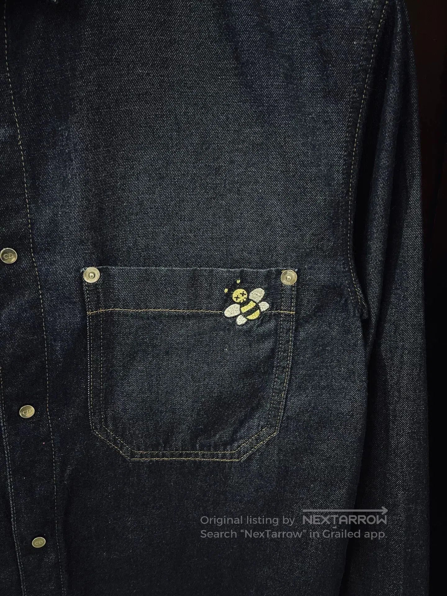 Dior Dior Kaws Embroidered Denim Shirt. Size US M / EU 48-50 / 2 - 2 Thumbnail