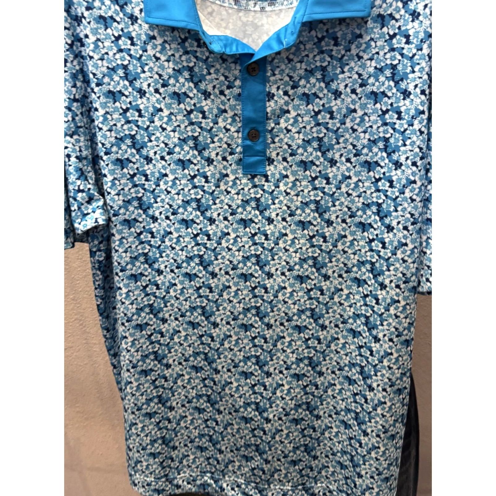 Footjoy Footjoy Polo Shirt Men Medium M Bright Blue Floral 1946 Golf POLO SHIRT Multicolor, 1946 Theme, Casual Colorful Footjoy Mens Polo Shirt Size US M / EU 48-50 / 2 - 3 Thumbnail