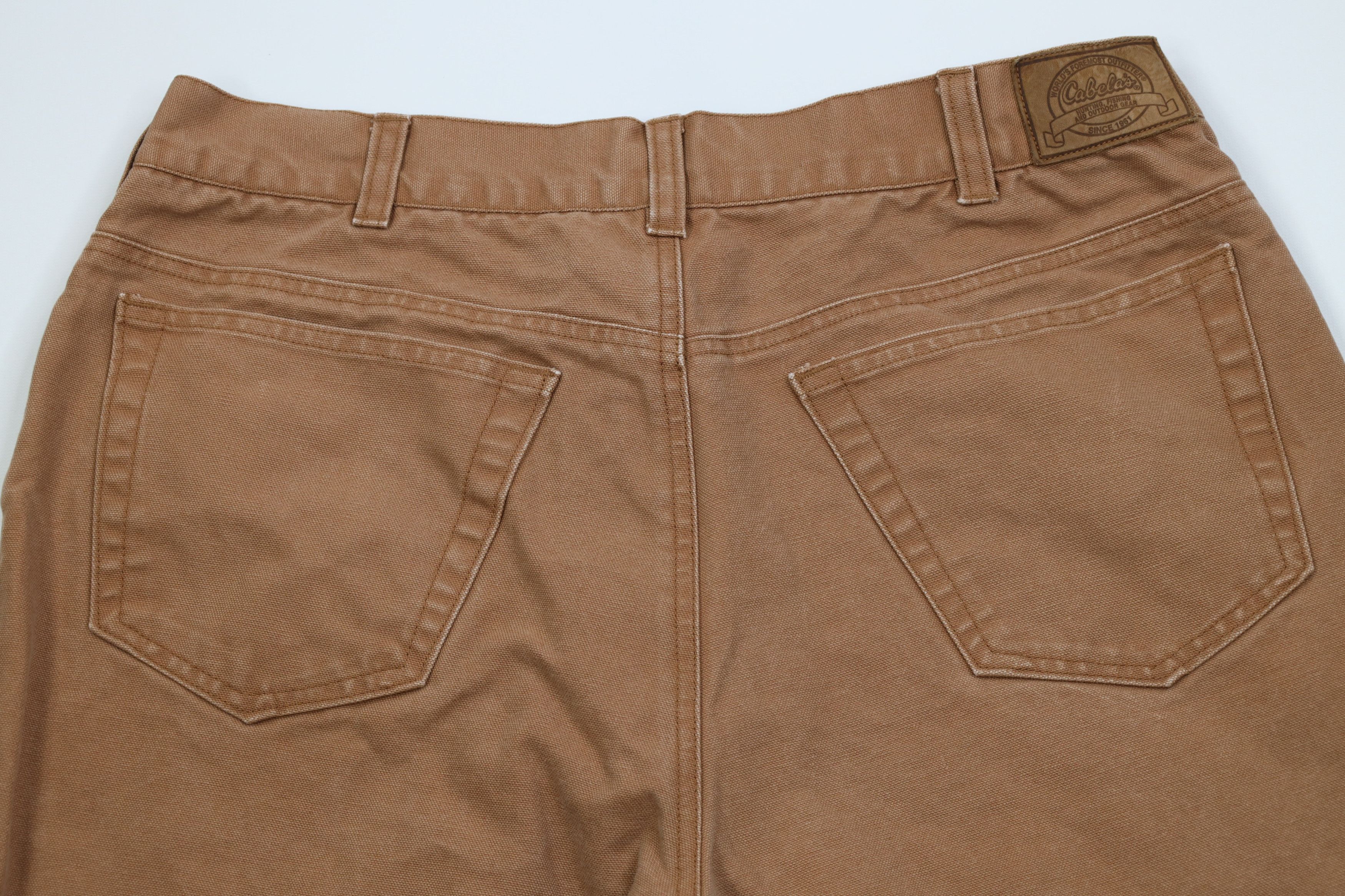 Cabelas Vintage 90s Cabelas Canvas Wide Leg Pants Brown Cotton Size US 32 / EU 48 - 11 Thumbnail