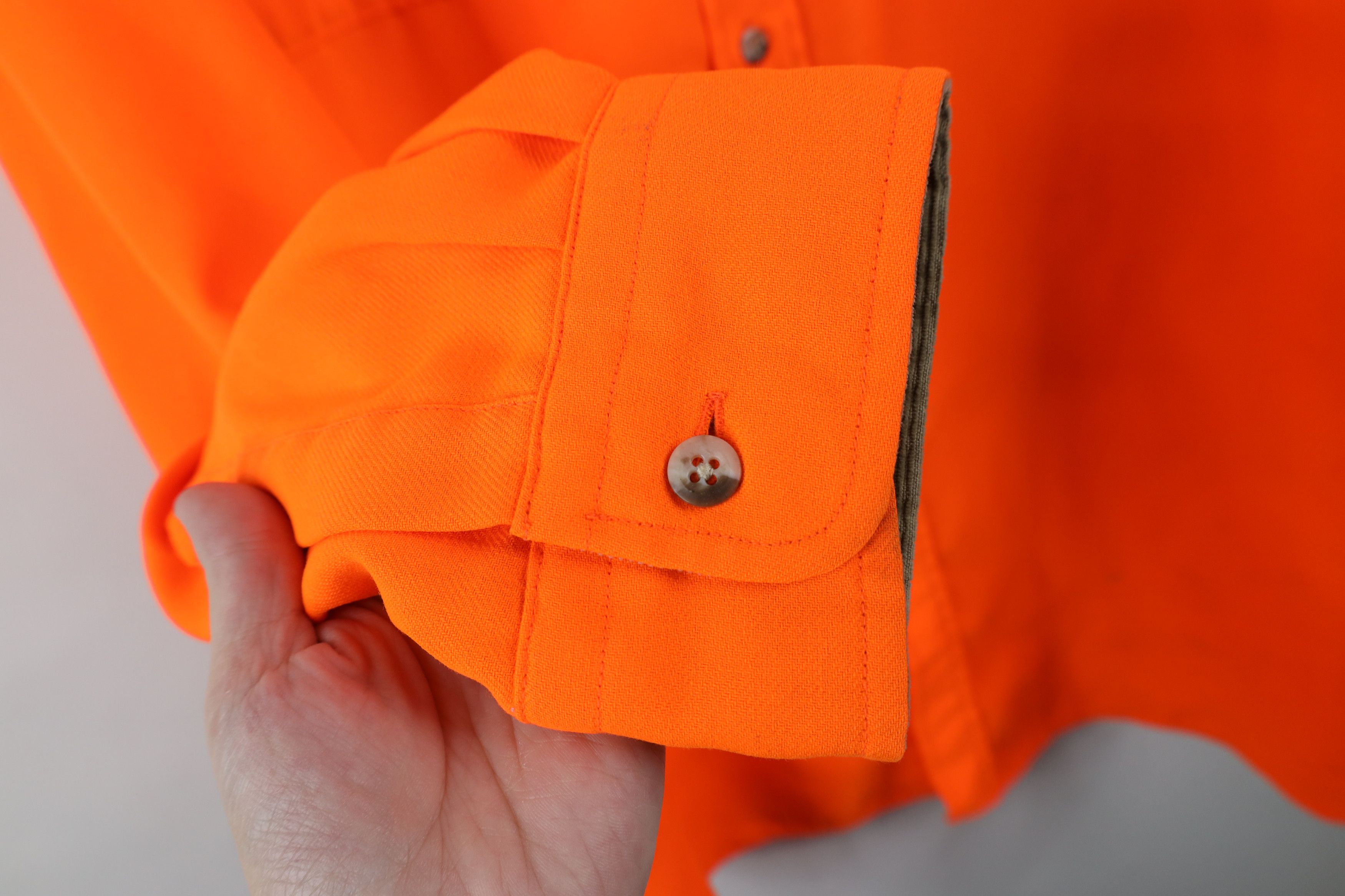 Cabelas Vintage 90s Cabelas Collared Button Shirt Blaze Orange USA Size US XXL / EU 58 / 5 - 7 Thumbnail