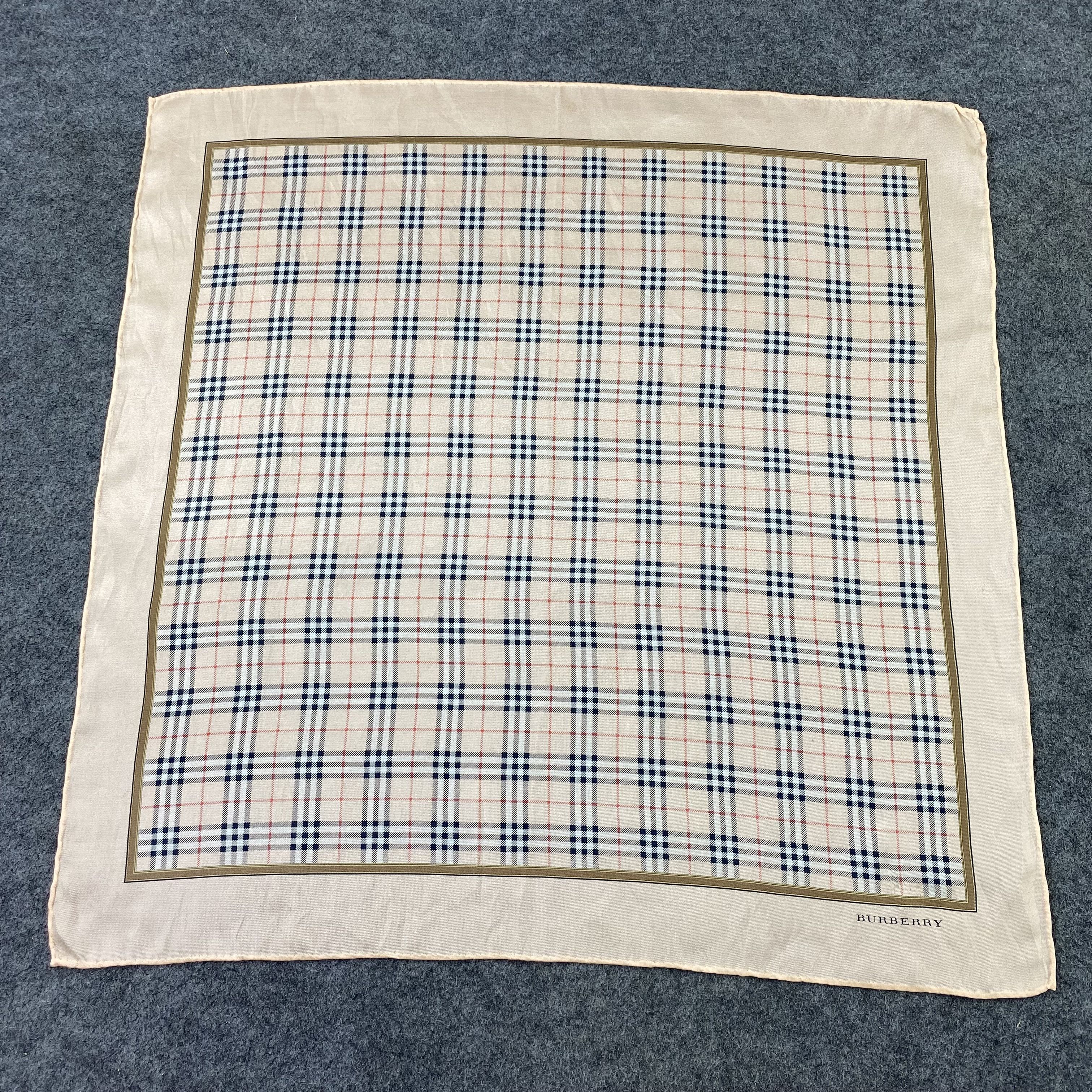 Burberry × Vintage Burberry Handkerchief / Bandana / Neckerchief-B999 Size ONE SIZE - 3 Thumbnail