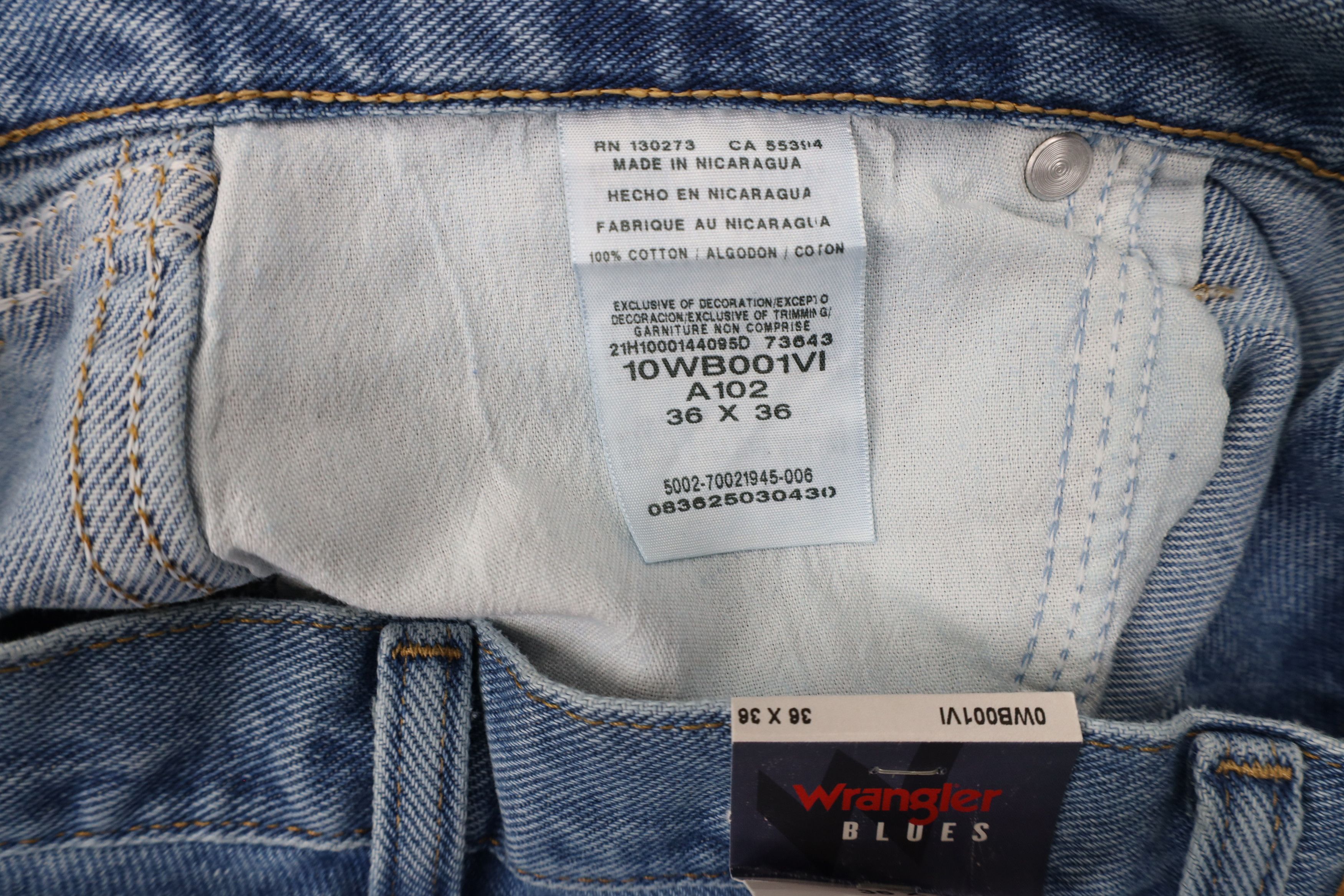 Vintage × Wrangler Deadstock Vintage Y2K Wrangler Fit Denim Jeans Blue Cotton Size US 36 / EU 52 - 6 Thumbnail
