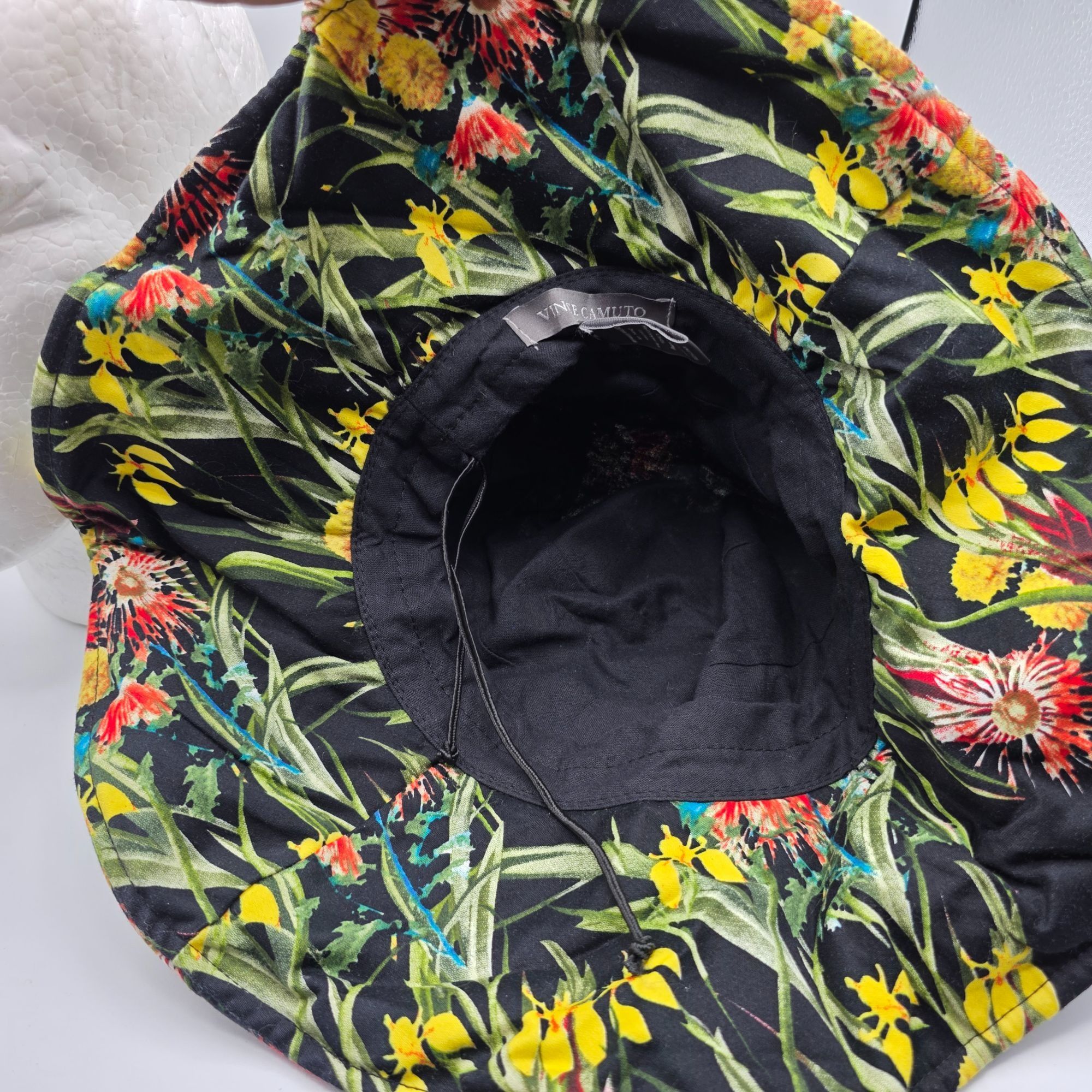 Vince Camuto Vince Camuto Womens Sun Hat Floral Design Floppy Stylish Bea Size ONE SIZE - 8 Thumbnail