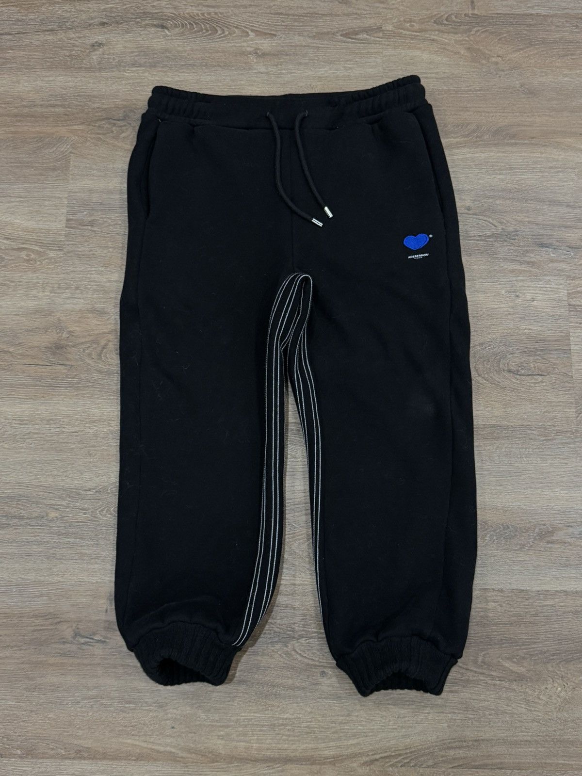 Ader Error ADERERROR "After Blue" Twin Heart Sweatpants - Black Size US 31 - 2 Thumbnail