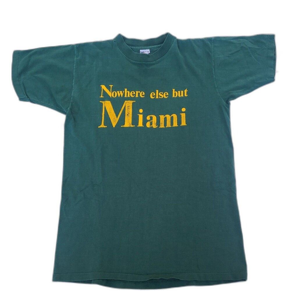 Vintage Vtg University of Miami Single stitch t-shirt Destination Size US M / EU 48-50 / 2 - 2 Thumbnail