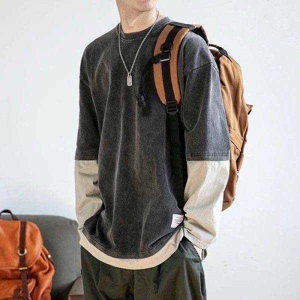 Vintage Retro Vintage Casual Round Neck Loose Pullover Sweatshirt Size US M / EU 48-50 / 2 - 1 Thumbnail