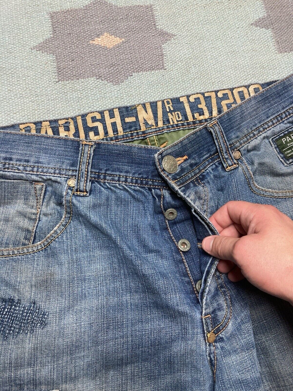 Vintage y2k baggy jeans parish distressed repaire faded grunge 36x31 Size US 36 / EU 52 - 5 Thumbnail