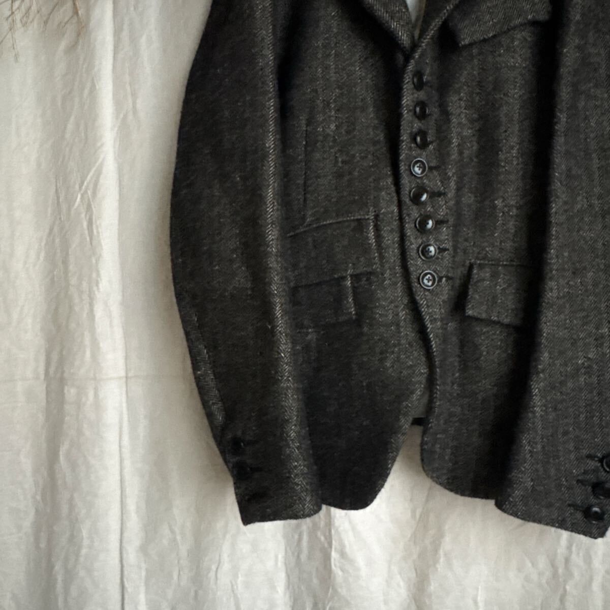 KLASICA HUNTS Wool Linen Classic Herringbone Jacket Size US L / EU 52-54 / 3 - 4 Thumbnail