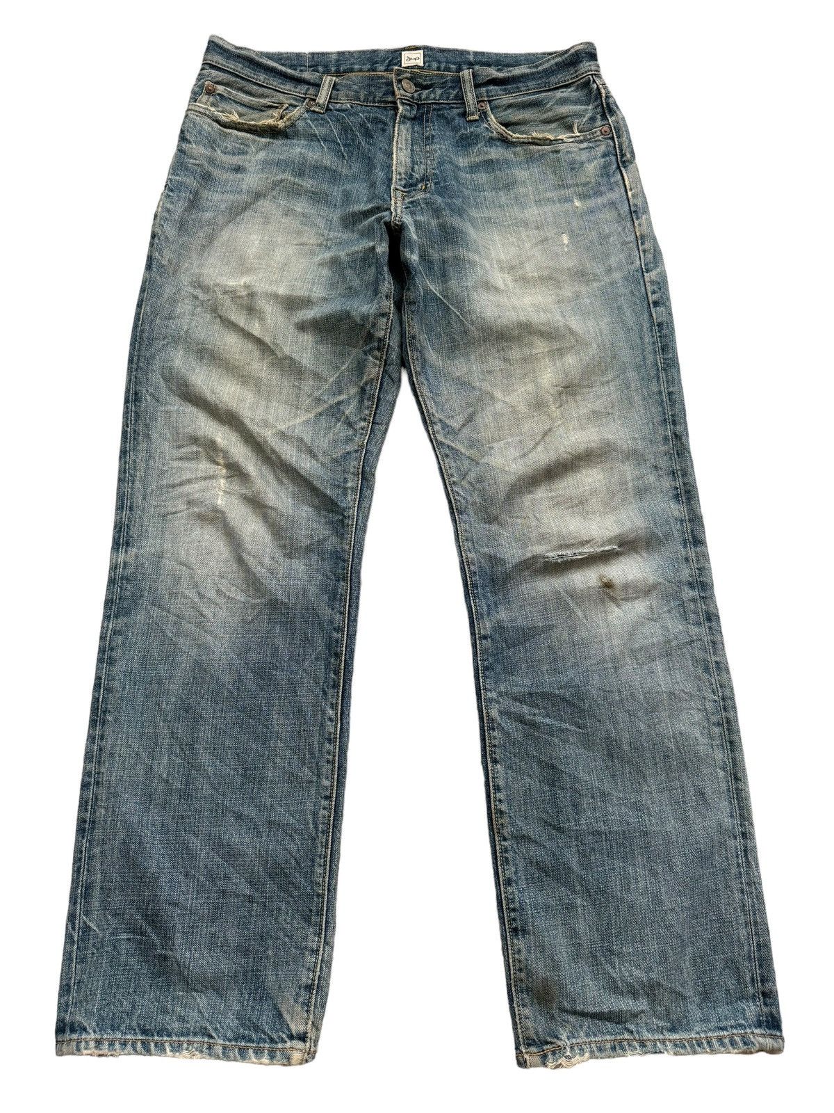 Gap 💸LASTDROP💸 Vintage Gap 1969 Blue Faded Distressed Jeans Size US 35 - 5 Thumbnail