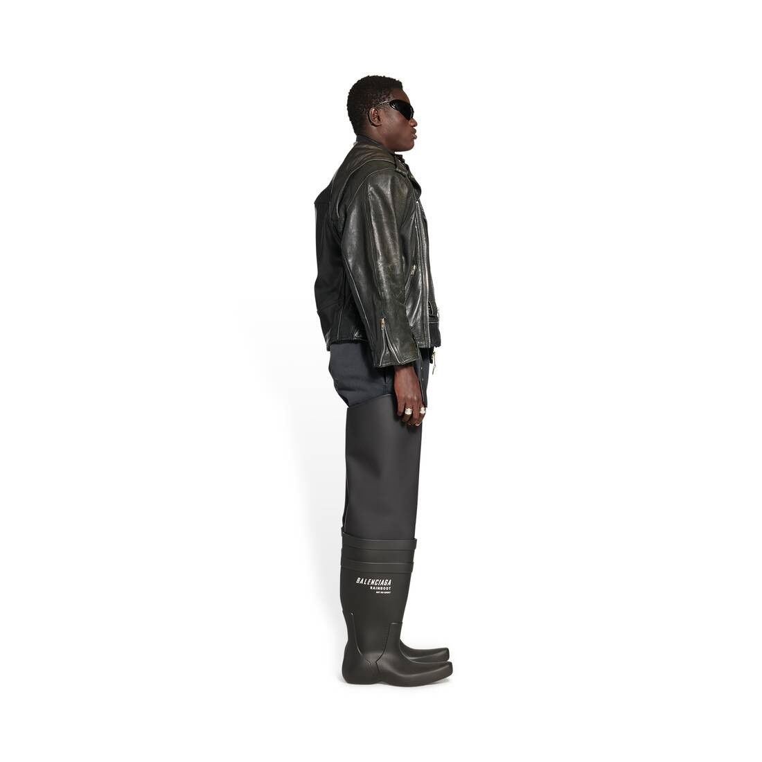 Balenciaga o1la1rc1a0925 Upcycled Biker Jacket in Black Size US M / EU 48-50 / 2 - 3 Thumbnail