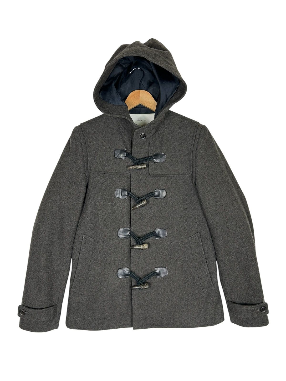 Man Of Moods MofM Man of Moods Hooded Wool Duffle Coat Toggle Jacket Size US S / EU 44-46 / 1 - 1 Thumbnail