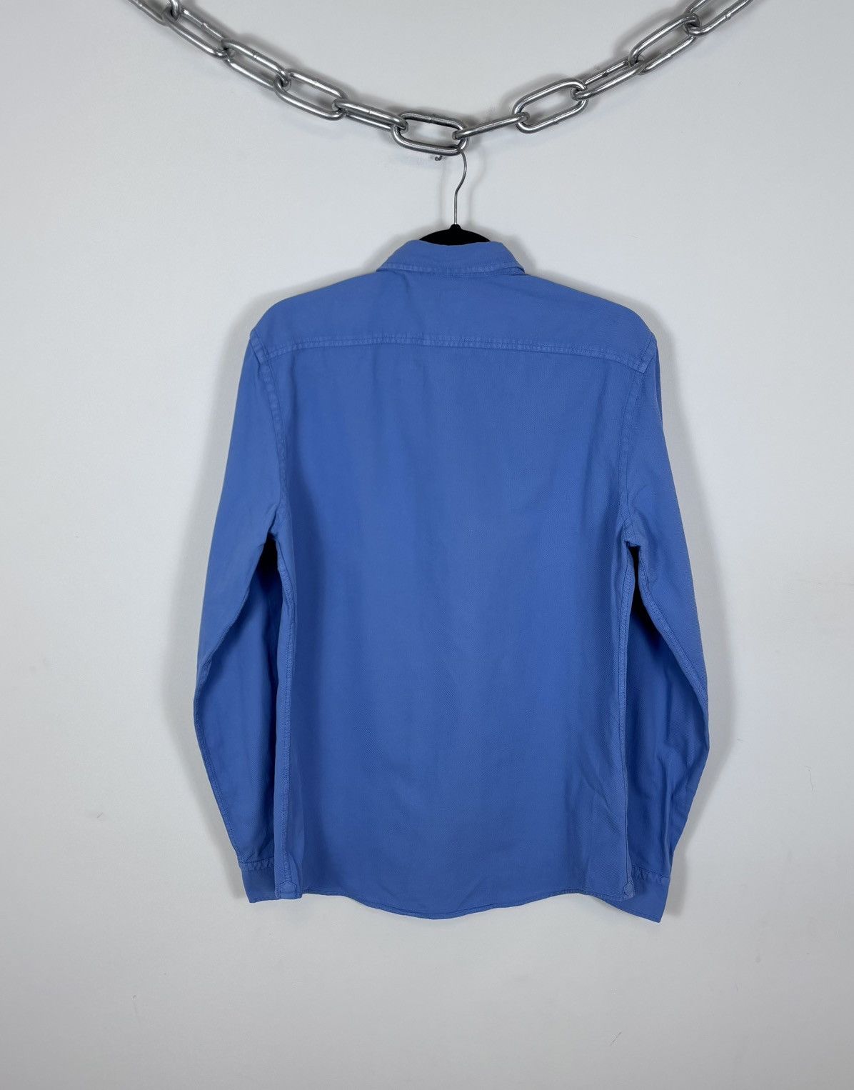 Boggi Boggi Milano Men’s Regular Fit Blue Cotton Button Up Shirt Size US M / EU 48-50 / 2 - 17 Thumbnail