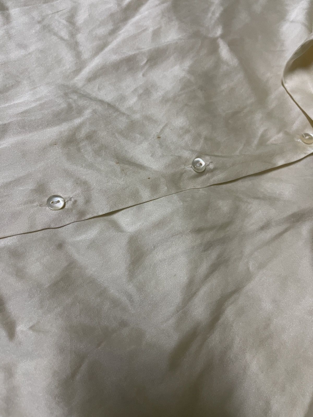 Japanese Brand × agnes b. Agnes b. Silk Button Shirt Long Sleeve Size M / US 6-8 / IT 42-44 - 18 Thumbnail