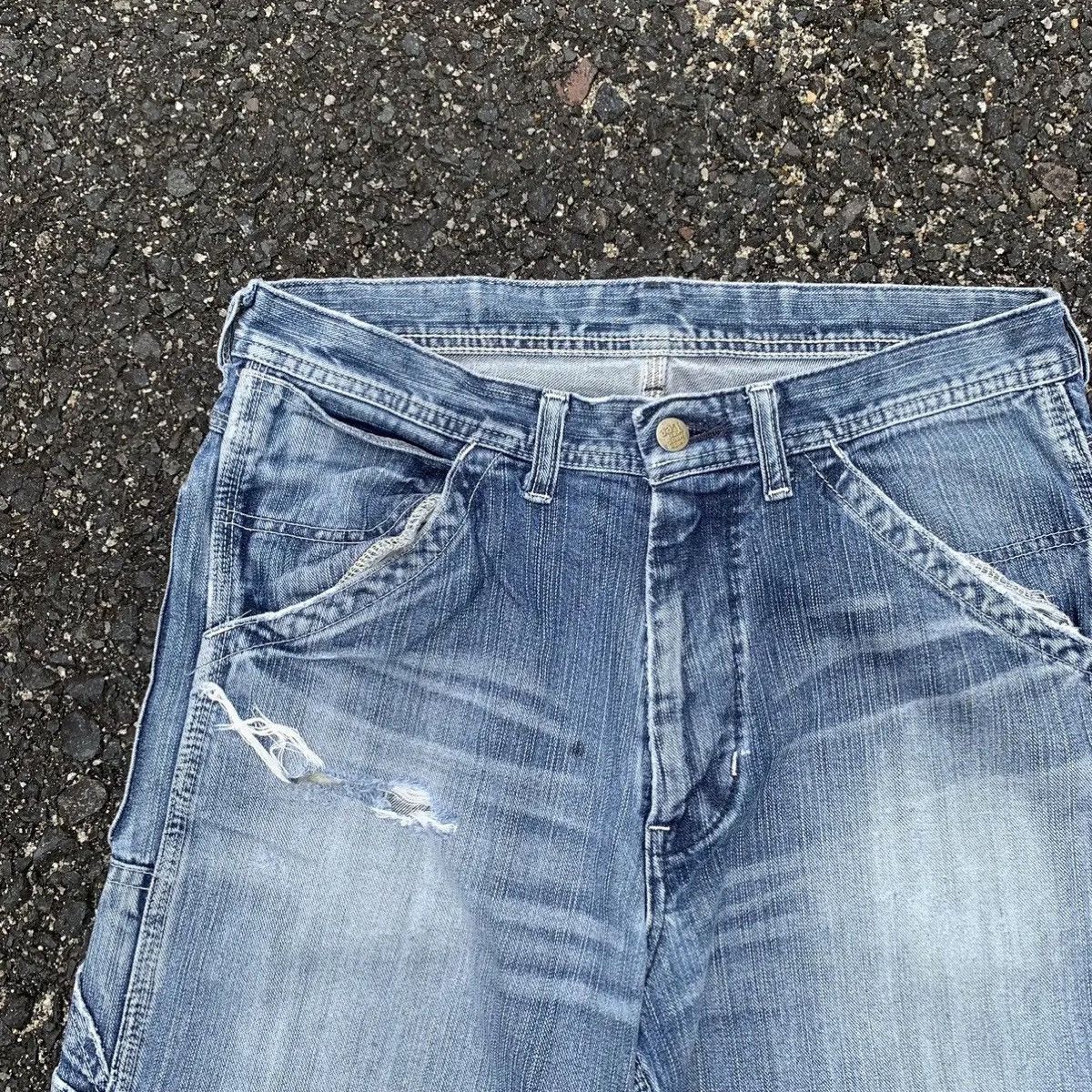 Lee Union Made By Lee Jeans Distressed Baggy WORKWEAR Denim Pant Size US 31 - 4 Thumbnail