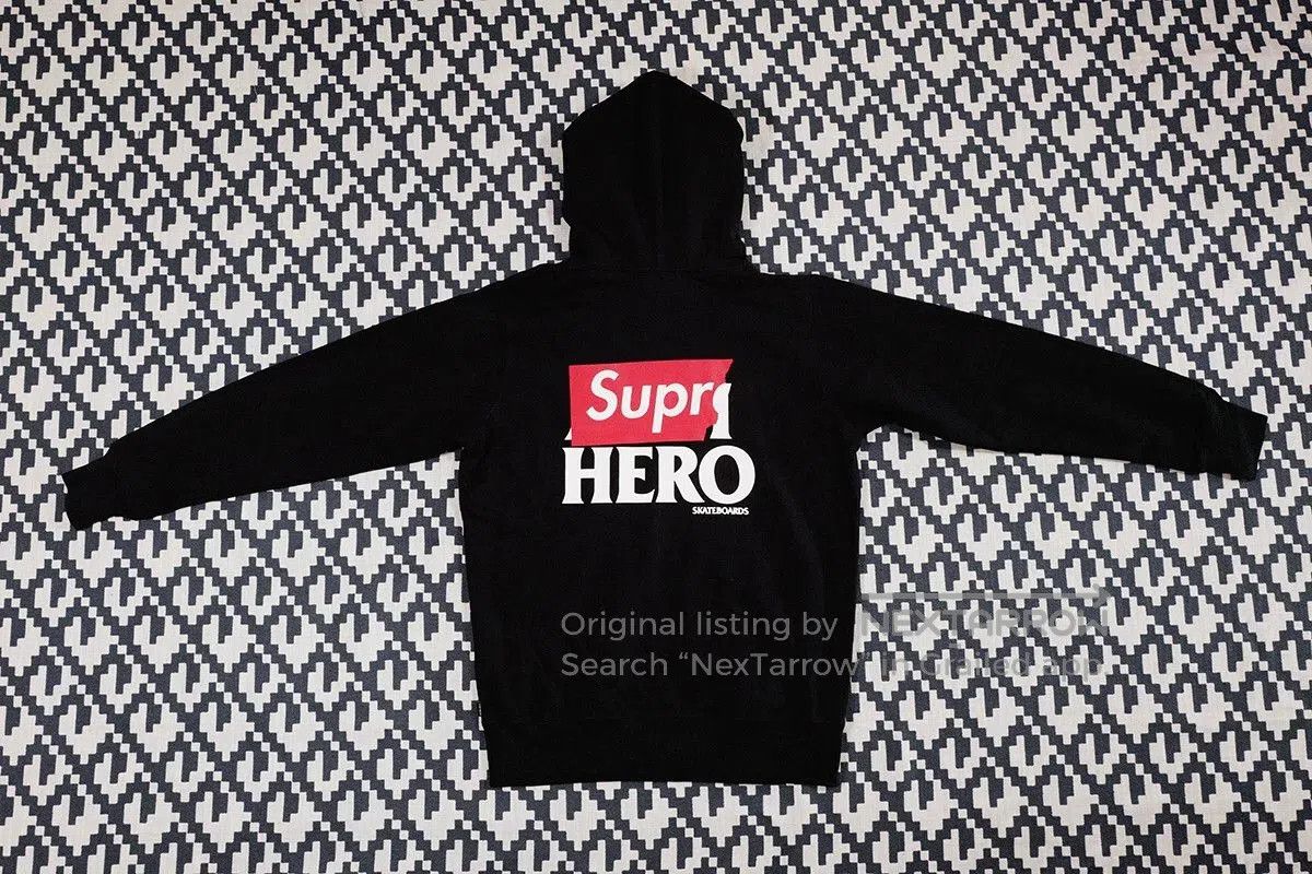 Supreme supreme x anti hero zip up hooded sweatshirt. Size US L / EU 52-54 / 3 - 3 Thumbnail