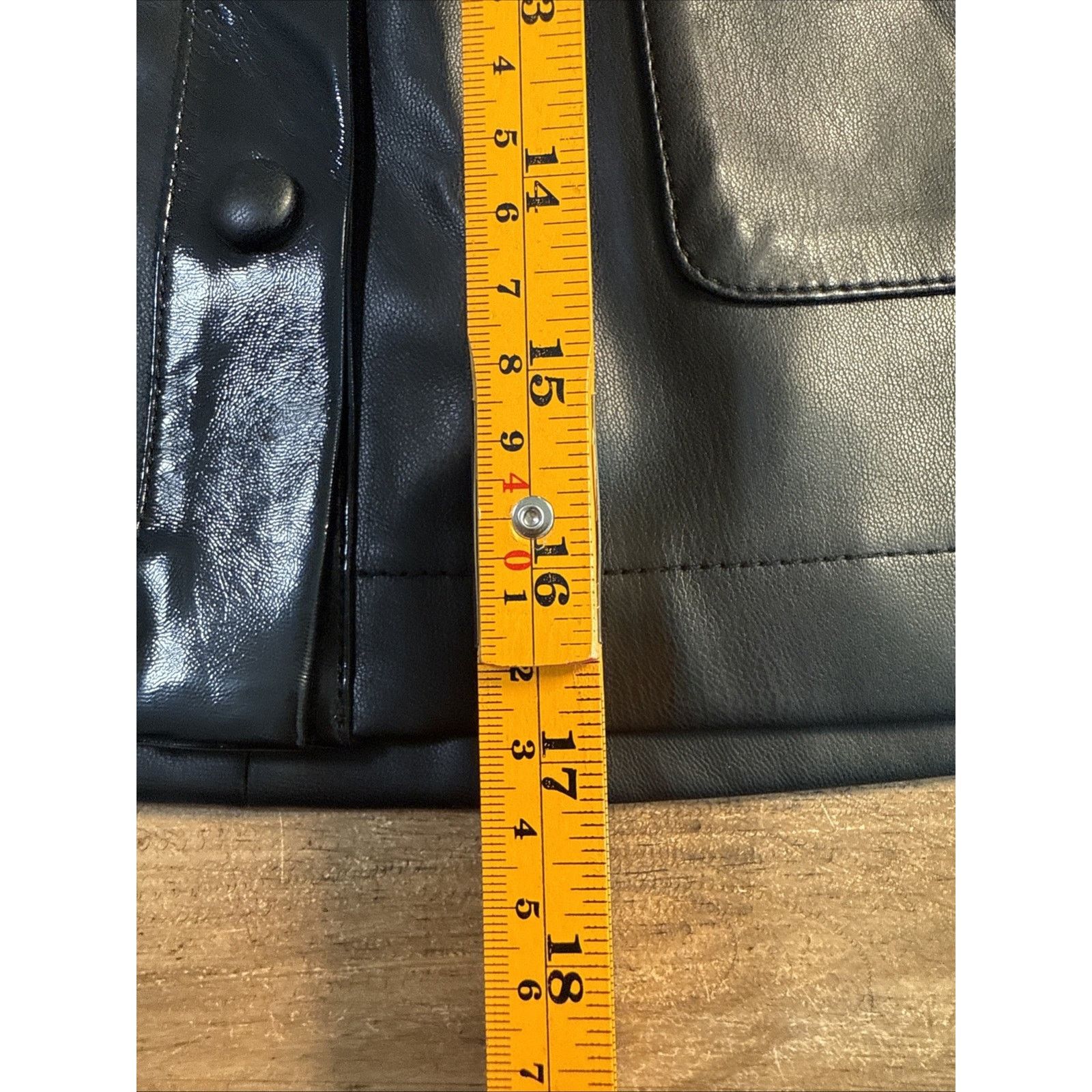 Staud STAUD Paper faux leather mini skirt two tone black patent Size 28" / US 6 / IT 42 - 9 Thumbnail