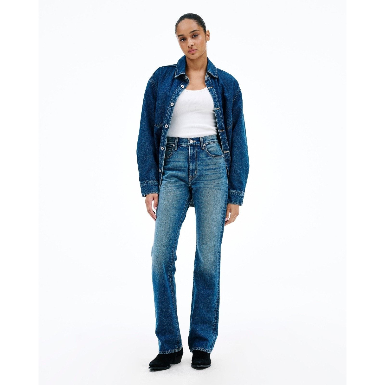 SLVRLAKE SLVRLAKE Jade High Rise Boot Cut Jeans Wash Endless Highway Size 27" / US 4 / IT 40 - 1 Thumbnail