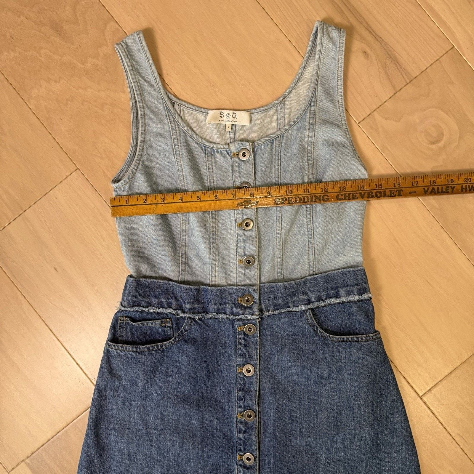 Other Sea New York Denim Dress Women's 4 Blue Sleeveless Sumer Size S / US 4 / IT 40 - 4 Thumbnail