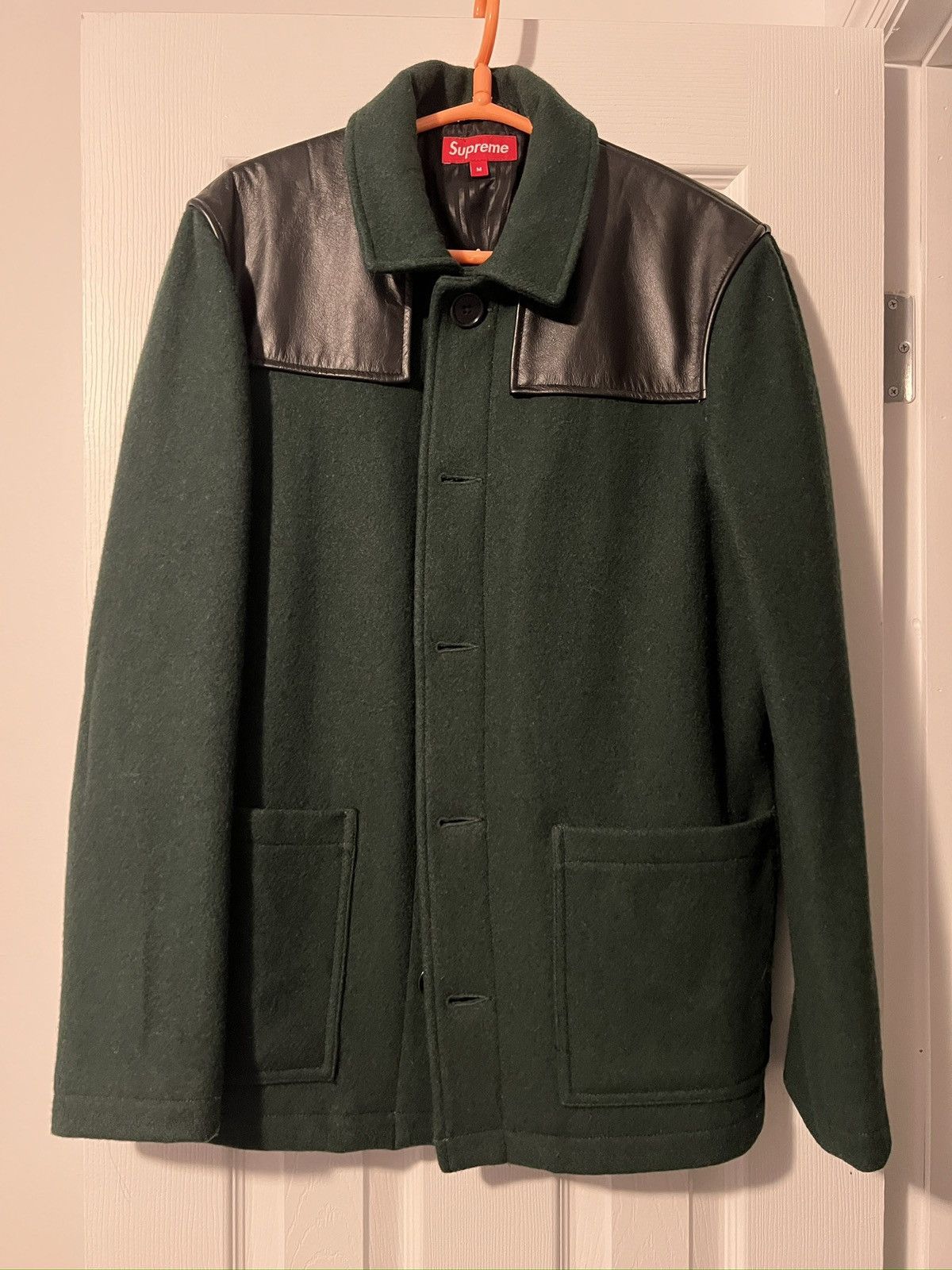 image of Supreme Donkey Leather Jacket F/w 2012 in Forest Green, Men's (Size Medium)