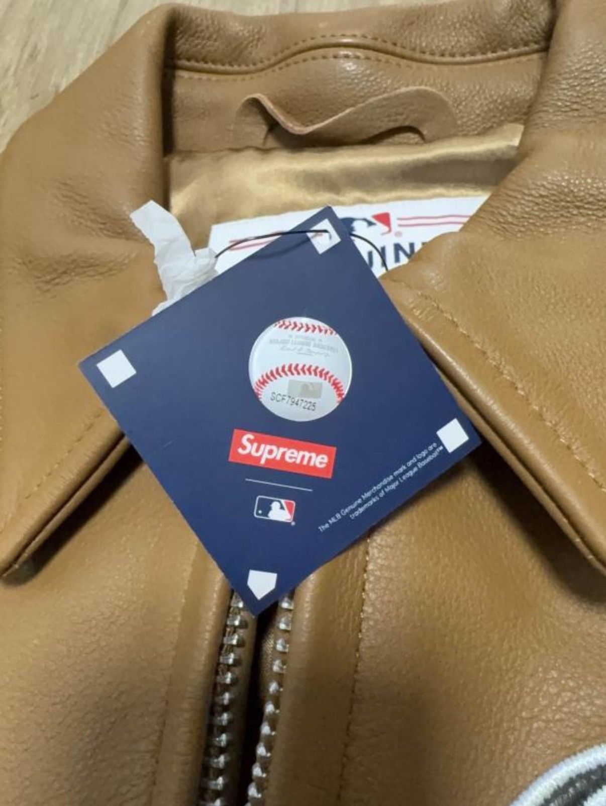 New York Yankees × Supreme Supreme Yankees Kanji Leather Jacket Size US S / EU 44-46 / 1 - 6 Thumbnail