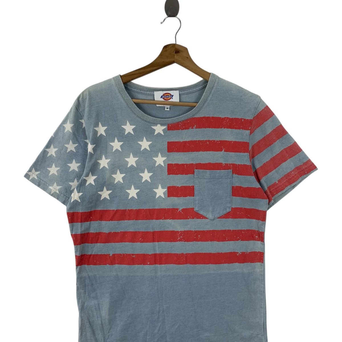 Dickies Vintage DICKIES USA FLAG Logo Natural Sun Faded Tee Shirt Size US M / EU 48-50 / 2 - 2 Thumbnail