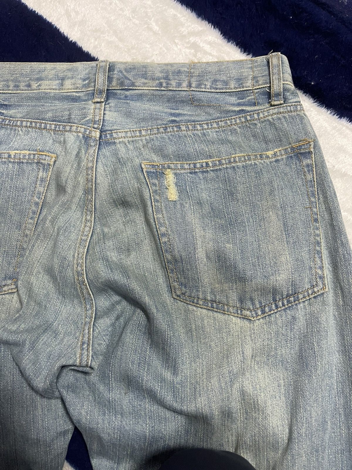 Japanese Brand Rovertry Distressed Jeans (14) Size US 32 / EU 48 - 3 Thumbnail