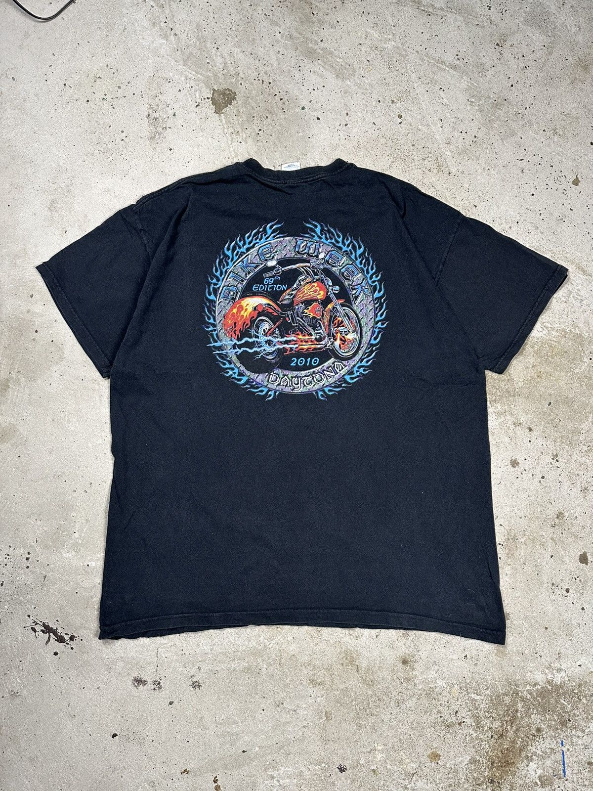 Harley Davidson Vintage Bike Week Daytona Beach Harley Moto Print T Shirt Size US XXL / EU 58 / 5 - 2 Thumbnail