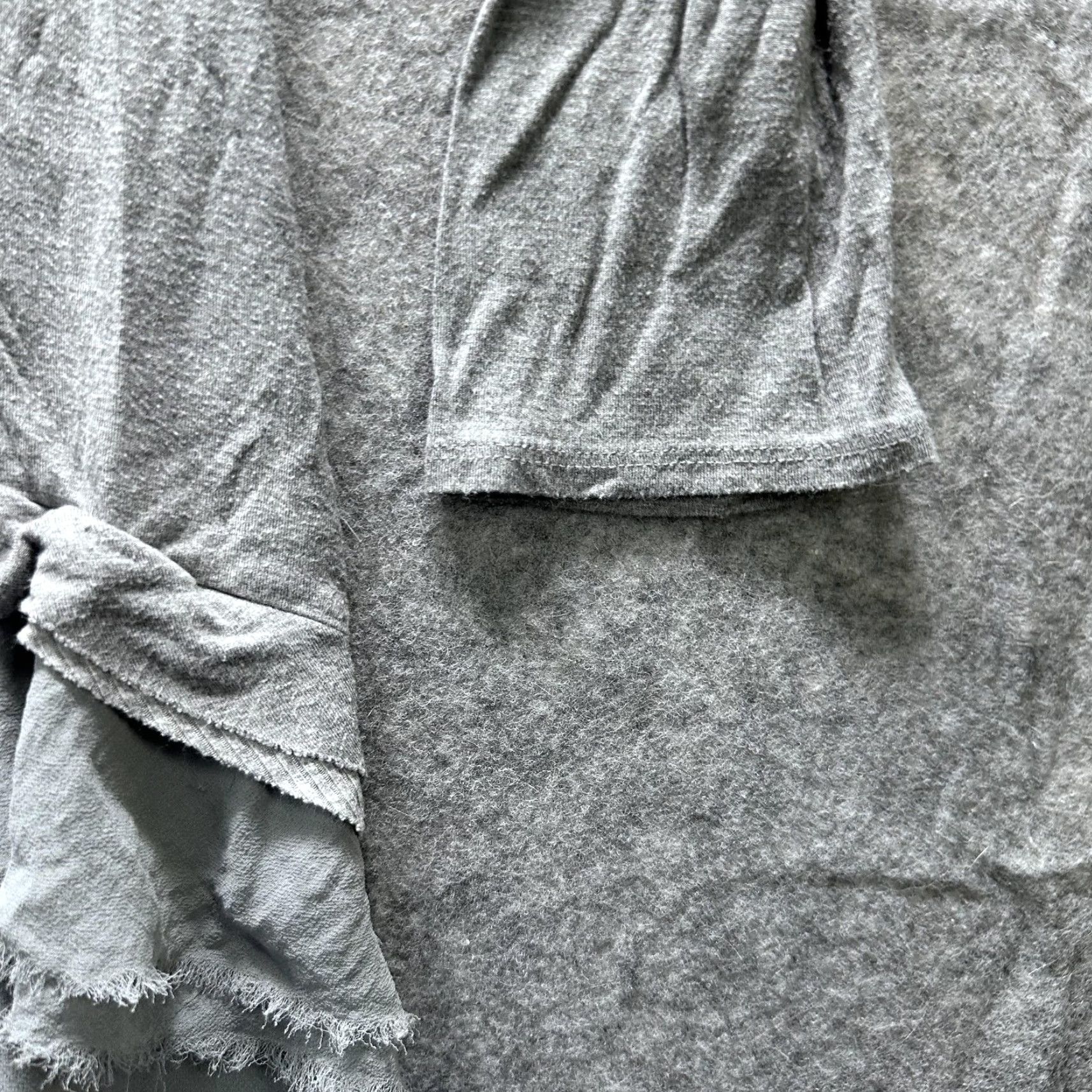 Vintage Dolan Left Coast Shirt Womens Large Gray Tunic 3/4 Sleeve Ruffle High Low Heather Gray Size L / US 10 / IT 46 - 7 Thumbnail