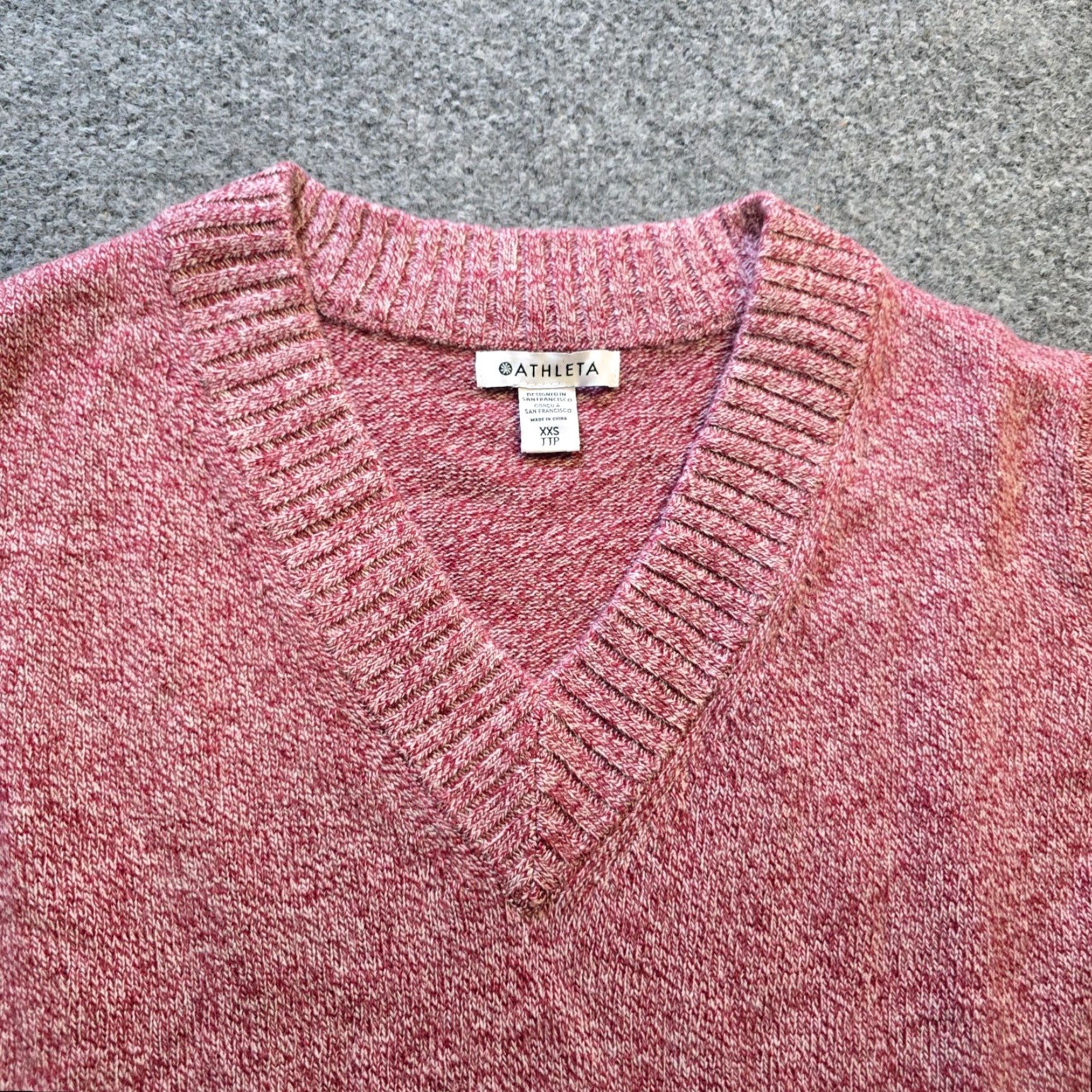 Athleta Athleta Sweater Women XXS Pink Vital V Neck Wool Cashmere Casual Comfort Pullover Long Sleeve Knit Size XXS / US 00 / IT 34 - 2 Thumbnail
