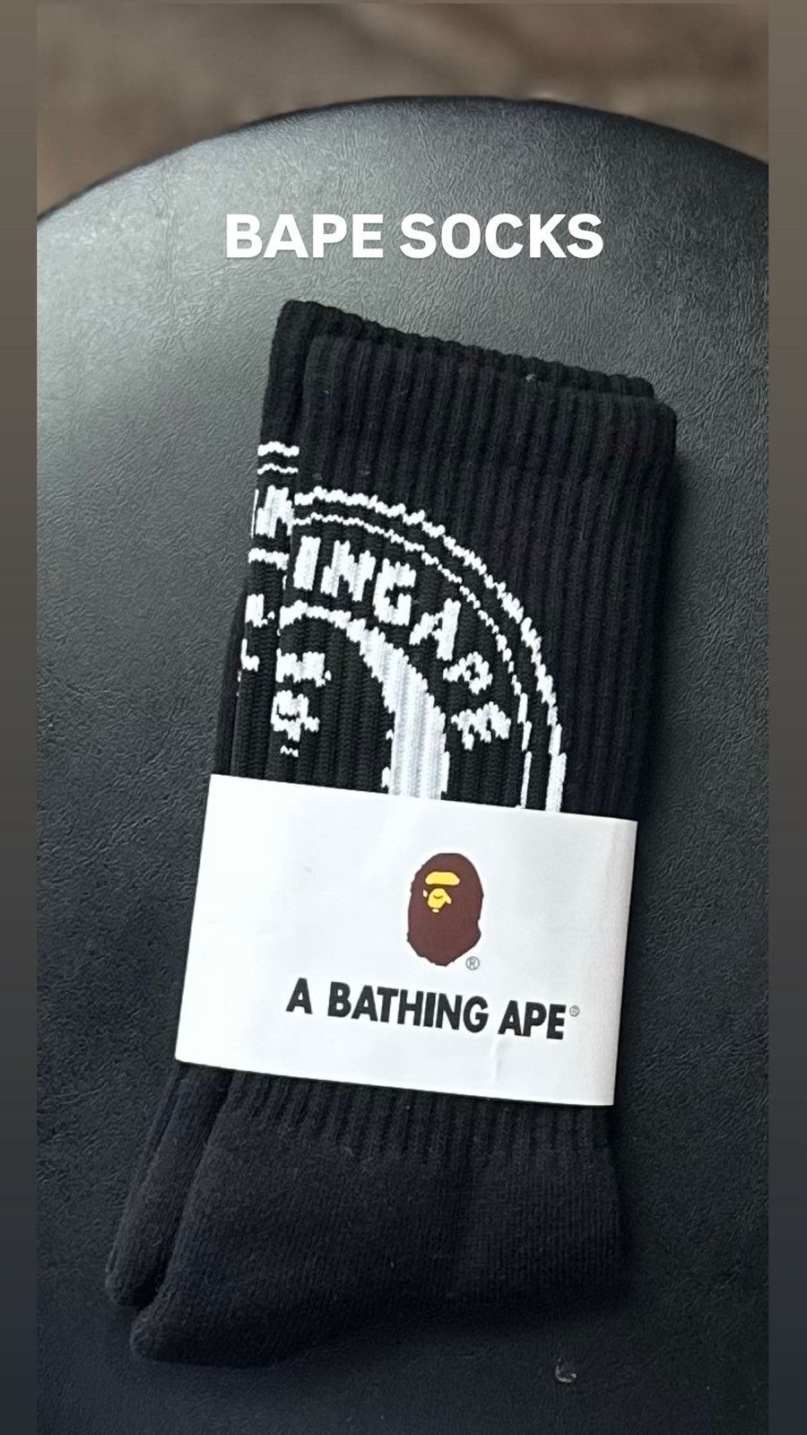 Bape Bape Socks - Black - NWT - $80 retail Size ONE SIZE - 1 Thumbnail