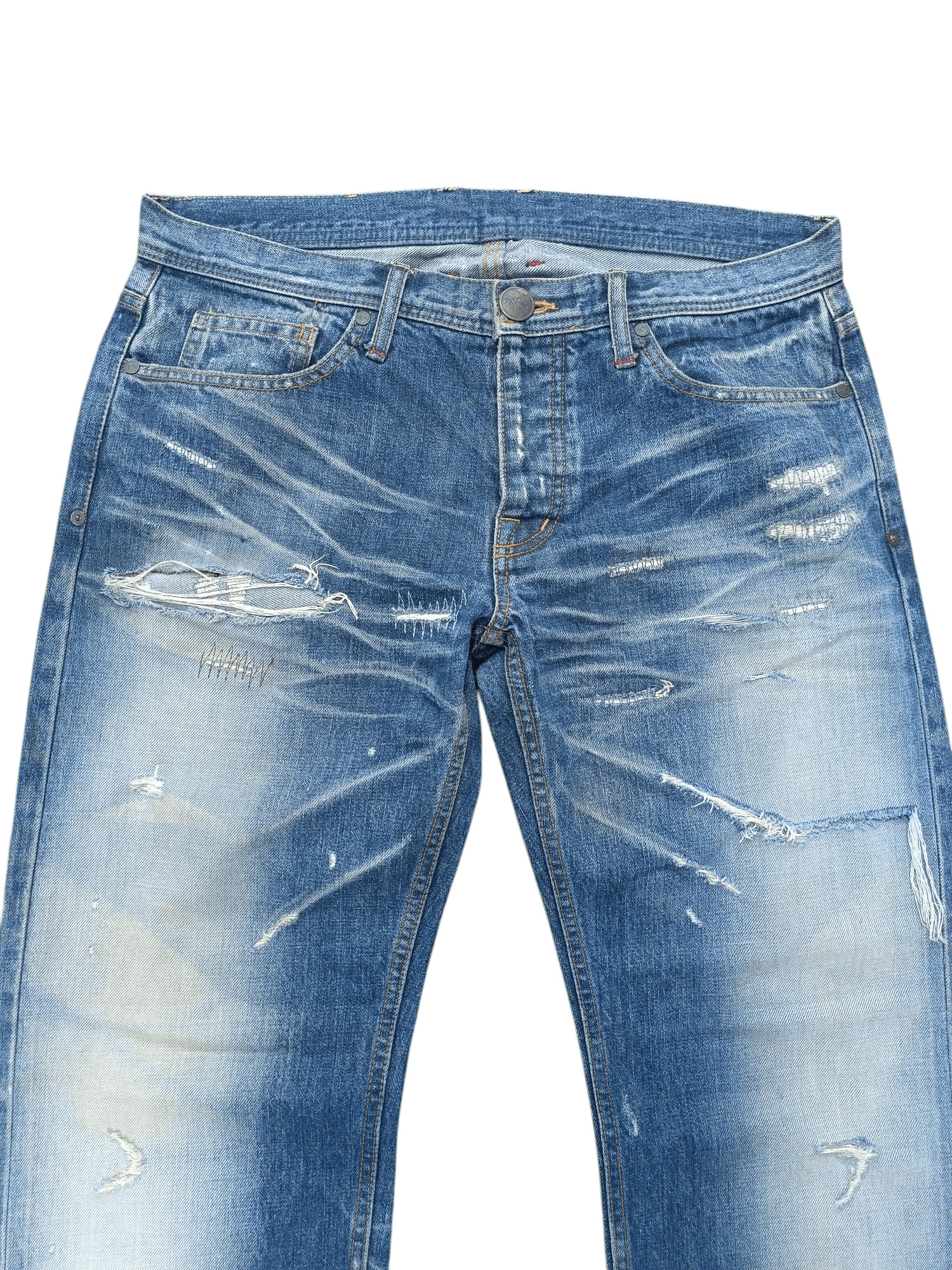 Japanese Brand Japanese Brand BAGARCH Selvedged Distressed Jeans E089 Size US 35 - 8 Thumbnail