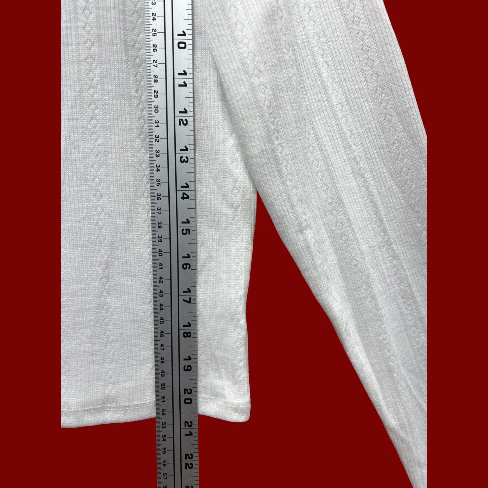 Other Wild Fable - Women's Long Sleeve Pointelle T-Shirt - White - Size XL / US 12-14 / IT 48-50 - 6 Thumbnail